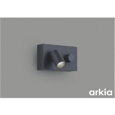 画像1: コイズミ照明 AB57244 ブラケット 調光 LED 昼白色 高演色LEDR+ 調光スイッチ付 arkia マットグレー ∽