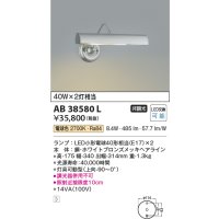 コイズミ照明　AB38580L　ブラケット LEDピクチャーライト LED付 電球色 白熱球40W×2灯相当 灯具可動型 ホワイトブロンズ