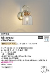 コイズミ照明　AB50353　ブラケットライト LEDランプ交換可能型 非調光 電球色 グローブ押え式 40W相当 シャンパンシルバー