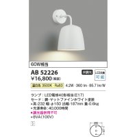 コイズミ照明　AB52226　ブラケットライト LEDランプ交換可能型 非調光 温白色 マットファインホワイト