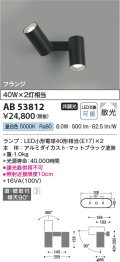 コイズミ照明　AB53812　スポットライト 非調光 LEDランプ 昼白色 フランジタイプ 直付・壁付取付 マットブラック