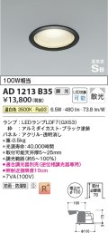 コイズミ照明　AD1213B35　ダウンライト 埋込穴φ100 調光 調光器別売 LEDランプ 温白色 防雨・防湿型 高気密SB ブラック