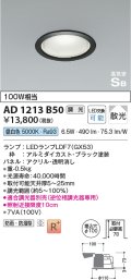 コイズミ照明　AD1213B50　ダウンライト 埋込穴φ100 調光 調光器別売 LEDランプ 昼白色 防雨・防湿型 高気密SB ブラック
