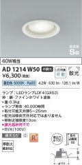 コイズミ照明 AD1214W50 ダウンライト 埋込穴φ100 非調光 LEDランプ 昼白色 高気密SB ファインホワイト