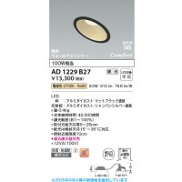 コイズミ照明 AD1229B27 ダウンライト 埋込穴φ100 調光 調光器別売 LED一体型 電球色 高気密SB形 傾斜・ウォールウォッシャー 防雨・防湿型 マットブラック