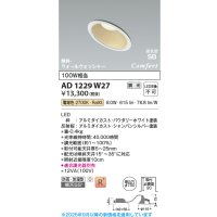 コイズミ照明 AD1229W27 ダウンライト 埋込穴φ100 調光 調光器別売 LED一体型 電球色 高気密SB形 傾斜・ウォールウォッシャー 防雨・防湿型 パウダリーホワイト