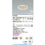 コイズミ照明 AD1240W27 ダウンライト 埋込穴φ100 調光 調光器別売 LED一体型 電球色 高気密SB形 ベース 中角 防雨・防湿型 パウダリーホワイト