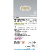 コイズミ照明 AD1240W35 ダウンライト 埋込穴φ100 調光 調光器別売 LED一体型 温白色 高気密SB形 ベース 中角 防雨・防湿型 パウダリーホワイト