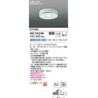 コイズミ照明　AD54249　ダウンライト 埋込穴φ100 非調光 LEDランプ 昼白色 人感センサ付 ON-OFFタイプ マットファインホワイト