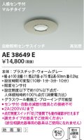コイズミ照明　AE38649E　自動照明センサスイッチ 高気密 人感センサ付 マルチタイプ 防雨型 埋込穴φ75 ウォームグレー