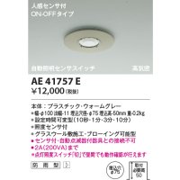 コイズミ照明　AE41757E　自動照明センサスイッチ 高気密 人感センサタイマー付 ON-OFFタイプ 埋込穴φ75 ウォームグレー 防雨型