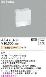 コイズミ照明　AE42043L　保安灯 ナイトライト 自動点滅器付 LED一体型 電球色 ホワイト