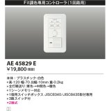 コイズミ照明　AE45829E　Fit調色専用調光器 2線式1回路用コントローラ 埋込ボックス取付専用 ホワイト