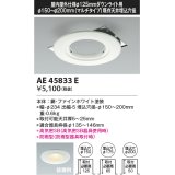 コイズミ照明　AE45833E　ダウンライト 軒下用リニューアルプレート 屋内屋外兼用 φ125 ダウンライト用 防雨型