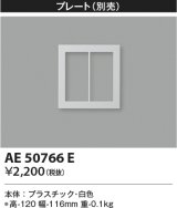 コイズミ照明　AE50766E　部材 別売プレート 2連 ホワイト