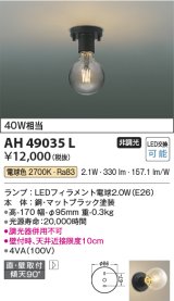 コイズミ照明　AH49035L　LEDシーリングライト LED付 電球色 直付・壁付取付 白熱球40W相当 ￡