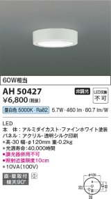 コイズミ照明　AH50427　小型シーリング LED一体型 非調光 昼白色 直・壁取付 傾斜天井対応 ホワイト