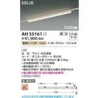 コイズミ照明 AH55161 ベースライト 調光 調光器別売 LED一体型 電球色 直付・壁付取付 プラグタイプ 1200mmタイプ 白色