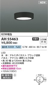 コイズミ照明 AH55463 小型シーリング 非調光 LED(昼白色) 傾斜天井取付可能 ブラック