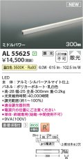 コイズミ照明 AL55625 間接照明 300mm 調光(調光器別売) 温白色 直付・壁付・床取付 ミドルパワー 単体・終端専用 シルバーアルマイト