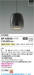 コイズミ照明 AP54856 ペンダント 非調光 LED一体型 温白色 プラグタイプ スモークグレーグラデーション