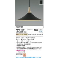 コイズミ照明 AP54861 ペンダント 非調光 LED 電球色 フランジタイプ マットブラック