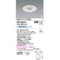 コイズミ照明　AR50616　非常用照明 LED一体型 非調光 昼白色 埋込型 M形 埋込穴φ100 ホワイト
