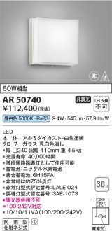 コイズミ照明　AR50740　非常用照明 LED一体型 非調光 昼白色 防雨型 化粧ネジ式 ホワイト