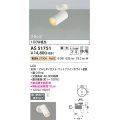 コイズミ照明　AS51751　スポットライト 調光 調光器別売 LED一体型 電球色 中角 フランジタイプ マットホワイト
