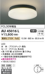 コイズミ照明　AU45016L　軒下シーリング 天井直付・壁付取付 LED一体型 電球色 防雨・防湿型 ブラック