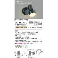 コイズミ照明　AU45239L　アウトドアスポットライト 人感センサ タイマー付ON-OFFタイプ LED一体型 電球色 防雨型