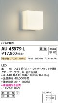 コイズミ照明　AU45879L　ポーチライト 壁 ブラケットライト LED一体型 電球色 防雨型 シルバーメタリック