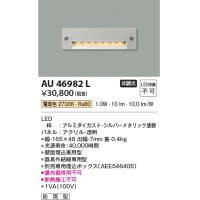 コイズミ照明　AU46982L　フットライト 足元灯 LED一体型 電球色 シルバーメタリック塗装 防雨型