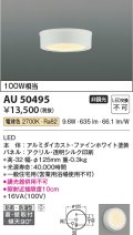 コイズミ照明　AU50495　アウトドアライト LED一体型 非調光 電球色 防雨・防湿型 直・壁取付 傾斜天井対応 ホワイト