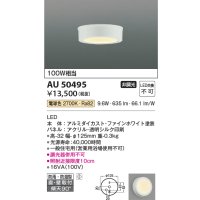 コイズミ照明　AU50495　アウトドアライト LED一体型 非調光 電球色 防雨・防湿型 直・壁取付 傾斜天井対応 ホワイト