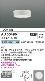 【数量限定特価】コイズミ照明　AU50496　アウトドアライト LED一体型 非調光 昼白色 防雨・防湿型 直・壁取付 傾斜天井対応 ホワイト