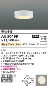 【数量限定特価】コイズミ照明　AU50499　アウトドアライト LED一体型 非調光 電球色 防雨・防湿型 直・壁取付 傾斜天井対応 ホワイト