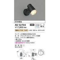 コイズミ照明　AU52704　エクステリアライト スポットライト 非調光 LEDランプ交換可能型 電球色 防雨型 ブラック [∽]