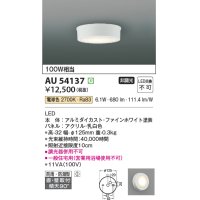 コイズミ照明 AU54137 アウトドアライト 非調光 LED一体型 電球色 防雨・防湿型 直付・壁付取付 ファインホワイト