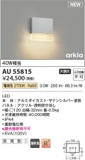 コイズミ照明 AU55815 アウトドアライト ポーチ灯 非調光 電球色 防雨型 サテンシルバー