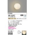 コイズミ照明　AW53497　浴室灯 非調光 LEDランプ交換可能型 電球色 直付・壁付取付 防雨・防湿型 ホワイト