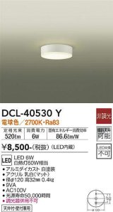 大光電機(DAIKO)　DCL-40530Y　小型シーリング LED内蔵 非調光 電球色 天井付・壁付兼用 ホワイト [♭]