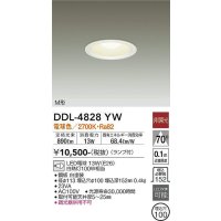 大光電機(DAIKO)　DDL-4828YW　ダウンライト LED内蔵 電球色 非調光 M形 ランプ付 白熱灯100W相当 φ100