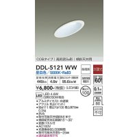 大光電機(DAIKO)　DDL-5121WW　ダウンライト LED内蔵 非調光 昼白色 COBタイプ 高気密SB形 傾斜天井用 防雨形 埋込穴φ100 ホワイト