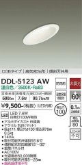 【数量限定特価】大光電機(DAIKO)　DDL-5123AW　ダウンライト LED内蔵 非調光 温白色 COBタイプ 高気密SB形 傾斜天井用 防雨形 埋込穴φ100 ホワイト￡