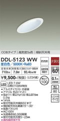 大光電機(DAIKO)　DDL-5123WW　ダウンライト LED内蔵 非調光 昼白色 COBタイプ 高気密SB形 傾斜天井用 防雨形 埋込穴φ100 ホワイト