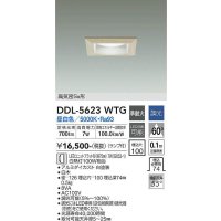 大光電機(DAIKO) DDL-5623 WTG ダウンライト 埋込穴□100 調光(調光器別売) LED 昼白色 ランプ付 高気密SB形 準耐火 木製