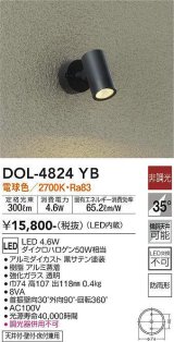 大光電機(DAIKO)　DOL-4824YB　アウトドアライト スポットライト 非調光 LED内蔵 電球色 防雨形 黒 ￡