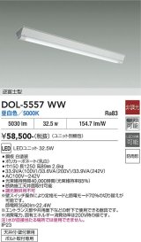 大光電機(DAIKO) DOL-5557WW(ランプ別梱) ベースライト 軒下用 非調光 昼白色 電源内蔵 LED 逆富士型 防雨形 白