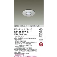 大光電機(DAIKO)　DP-36597E　部材 高気密 埋込人感センサースイッチ ON/OFFタイプ 防雨型 グレー